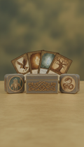 Starter deck set with vintage fantasy design