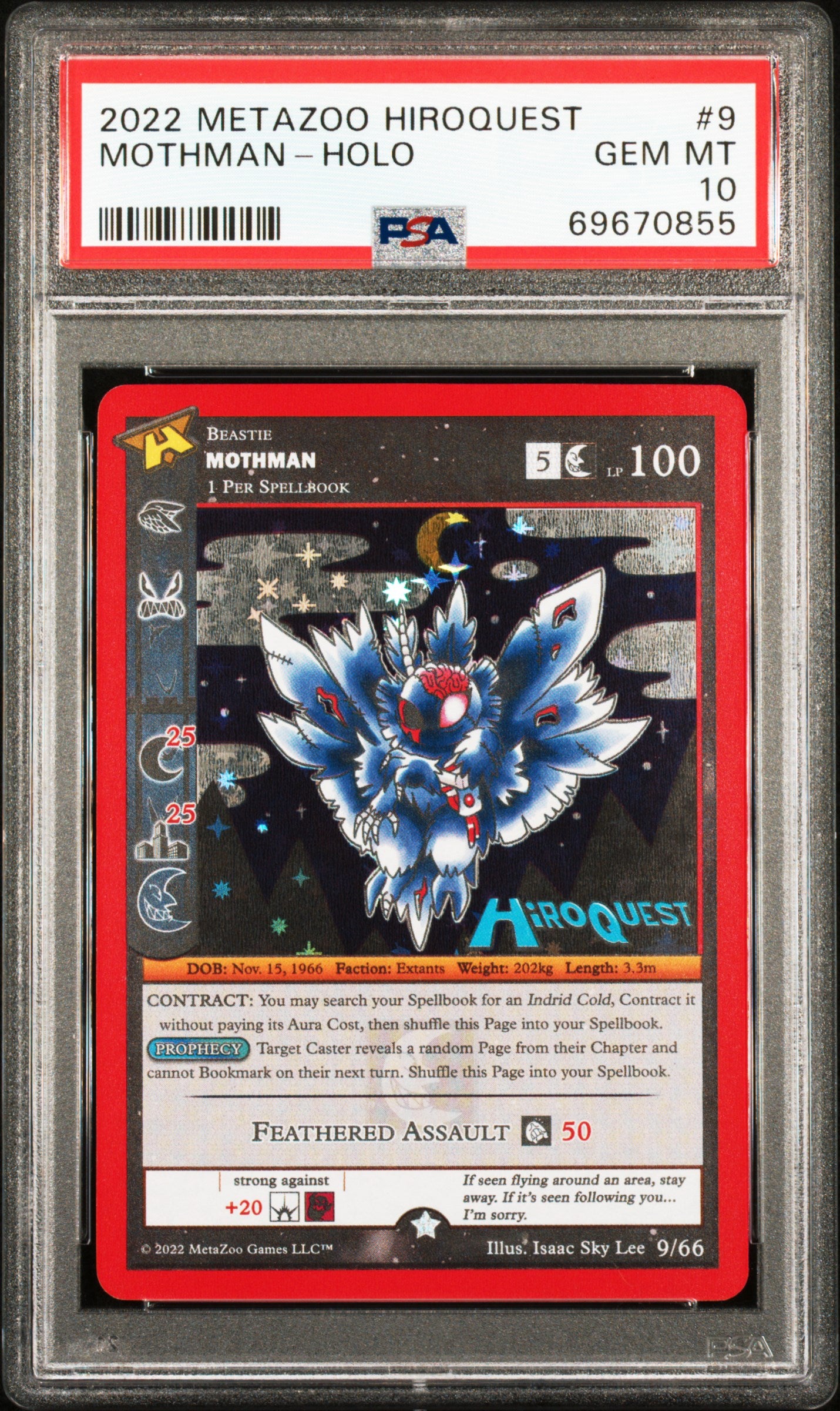 [PSA 10] Metazoo - Mothman Hiroquest Holo #9